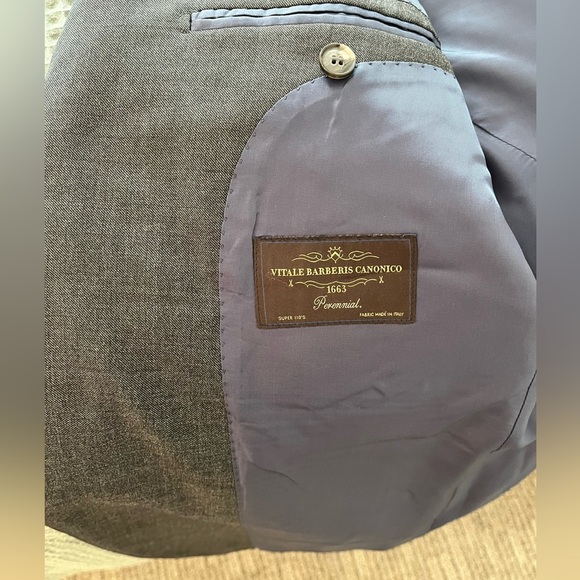 Suitsupply Men Wool Suit Jacket Grey Slate S110 Formal Business Work Size 38 - Picture 11 of 16